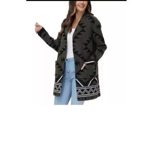 Frye Women's The Cozy Cardigan, Olive, Size M. BK